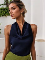 Haut sans manches à col évasé - Chic&Shines