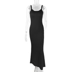 Maxi halter wrap dress