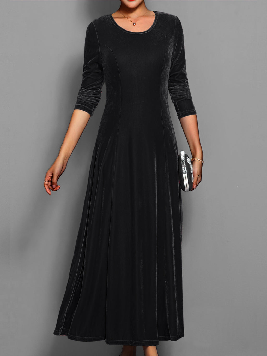 Robe longue de soirée pour femme de style classique