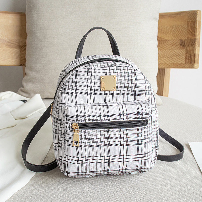 Petit sac à dos à imprimé à carreaux - Chic&Shines
