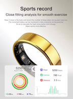 Silver Connected Ring Health and Activity Tracking