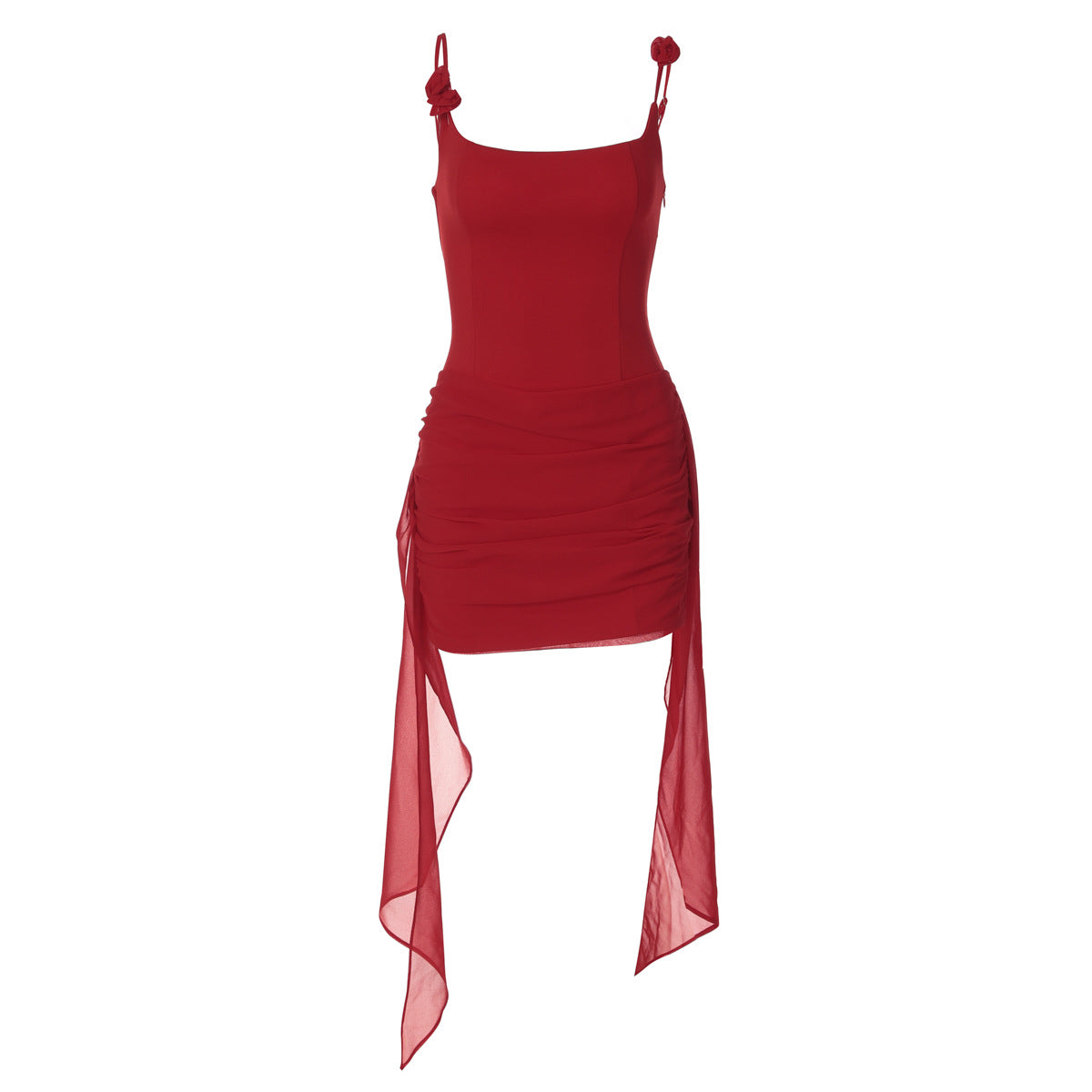 Robe portefeuille fleurie à nouettes