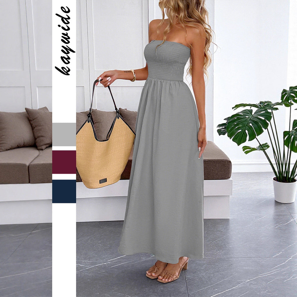 Robe bustier cintrée à la taille — Élégance épurée