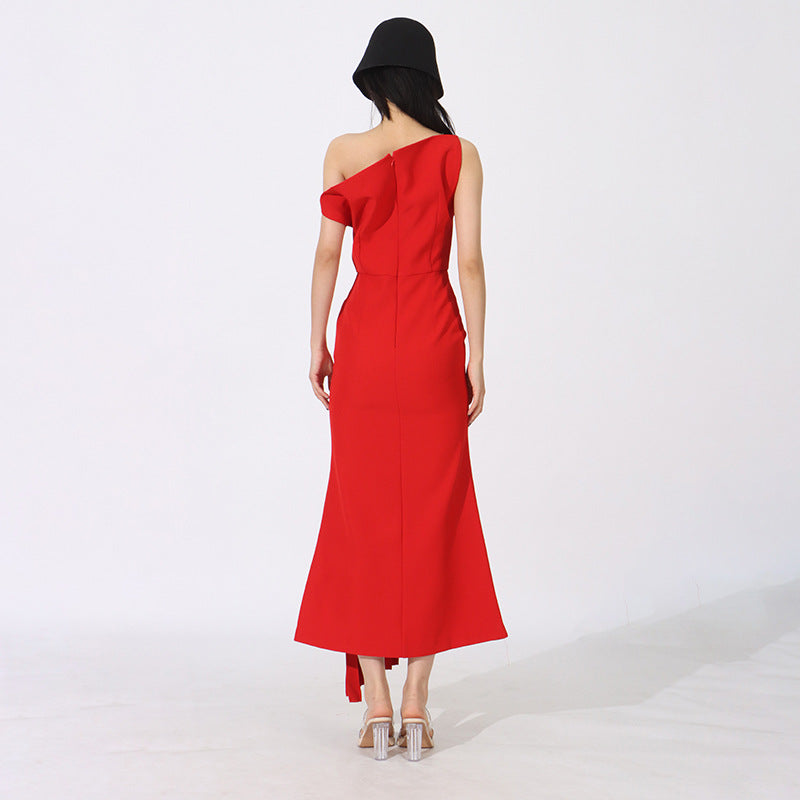 Robe longue plissée taille haute — Élégance intemporelle