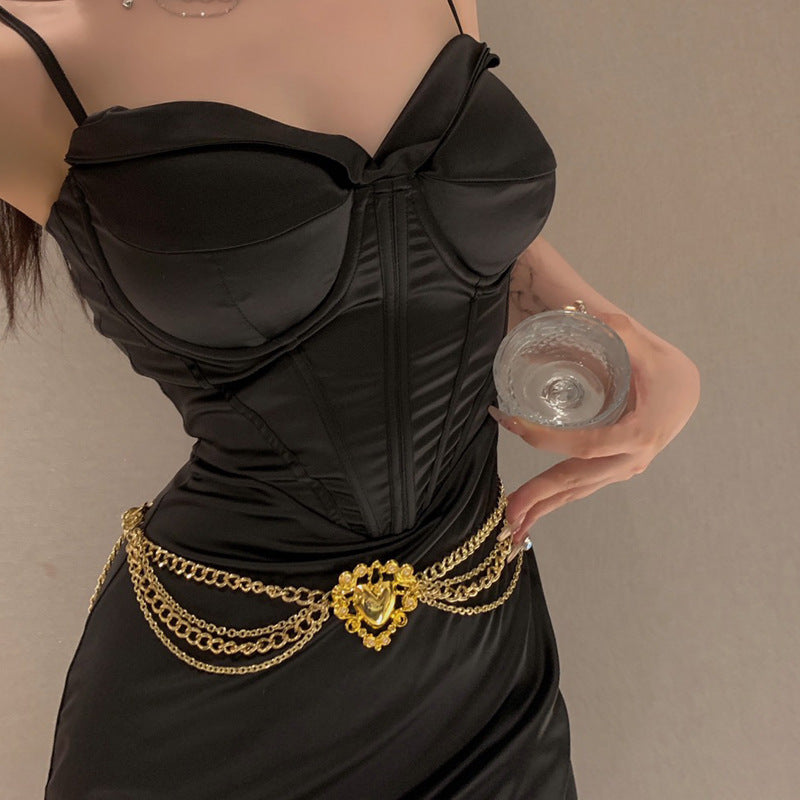 Love Gold Multilayer Waist Chain