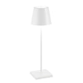 Lampe de table blanche moderne avec abat-jour conique, design minimaliste, idéale pour décoration intérieure et éclairage d'ambiance.