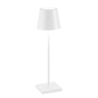 Lampe de table blanche moderne avec abat-jour conique, design minimaliste, idéale pour décoration intérieure et éclairage d'ambiance.