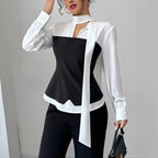 Chemise à manches longues avec nœud