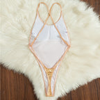 Faustine — Bikini deux-pièces taille haute doré