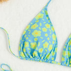 Ilona — Floral two-piece lace-up bikini