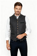Gilet gris traditionnel élégant pour homme