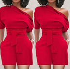 Combinaison short une épaule - Chic&Shines