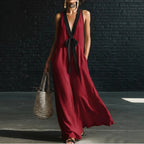 Elegant two-tone midi dress