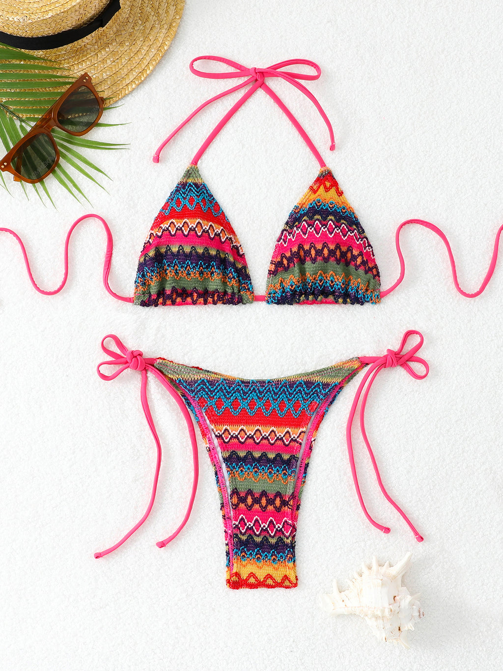 Xena — Bikini deux-pièces fendu orange