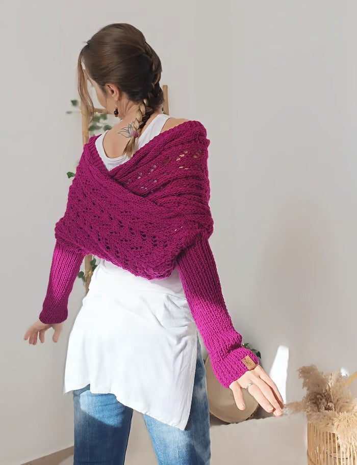 Serviette de bain en tricot bohémien pour femmes - Édition Automne