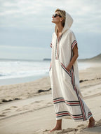 Robe midi sans manches avec capuche et poches
