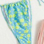 Ilona — Floral two-piece lace-up bikini