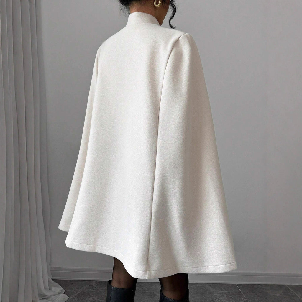Stylish wool coat with frog fastenings