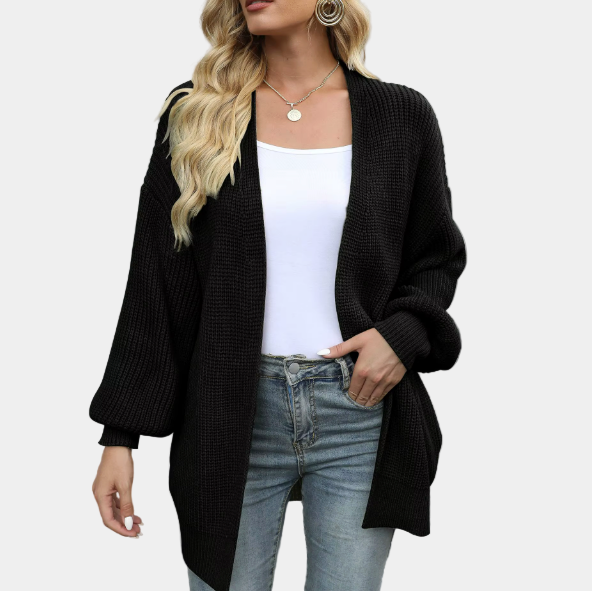Gilet tricoté décontracté chic pour femme - Automne