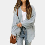 Gilet tricoté décontracté chic pour femme - Automne