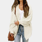 Gilet tricoté décontracté chic pour femme - Automne