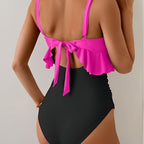 Solène — Bikini deux-pièces taille haute vert