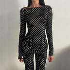 Ensemble deux pièces à pois – Allure intemporelle