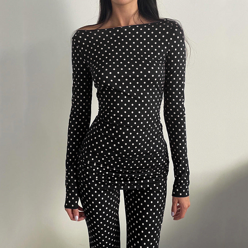 Ensemble deux pièces à pois – Allure intemporelle