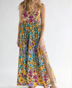 Robe sans manches motifs floraux - Coupe décontractée