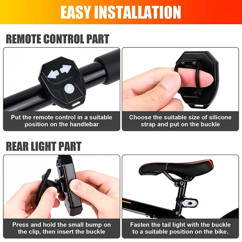Wireless Rear Light with Signals