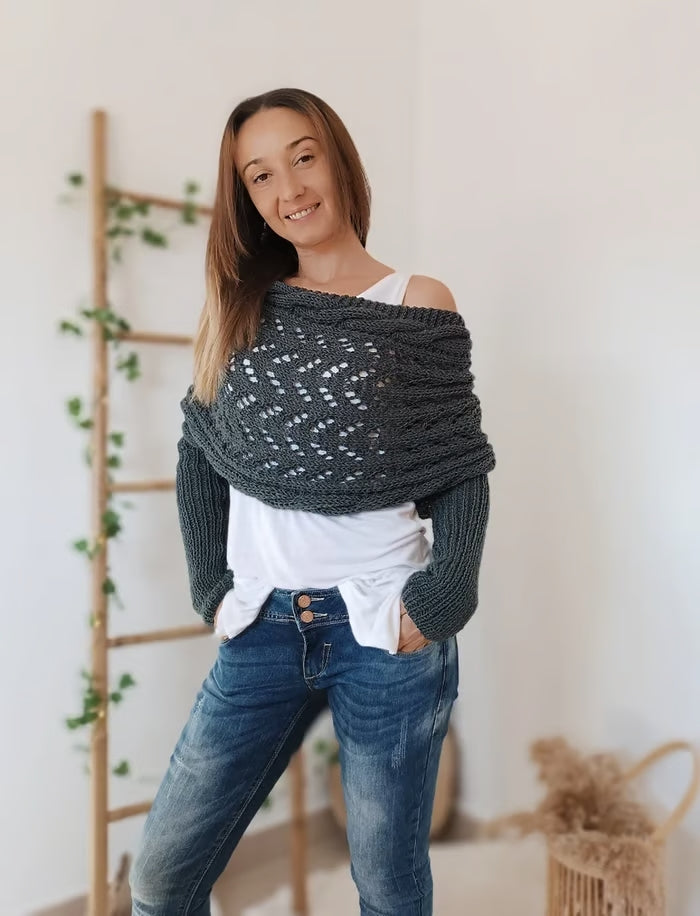 Serviette de bain en tricot bohémien pour femmes - Édition Automne