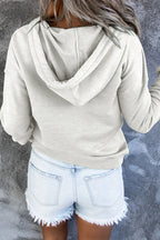 Sweat à capuche basique pour femme, coupe confortable et design sobre