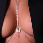 Chaîne de poitrine sexy en strass