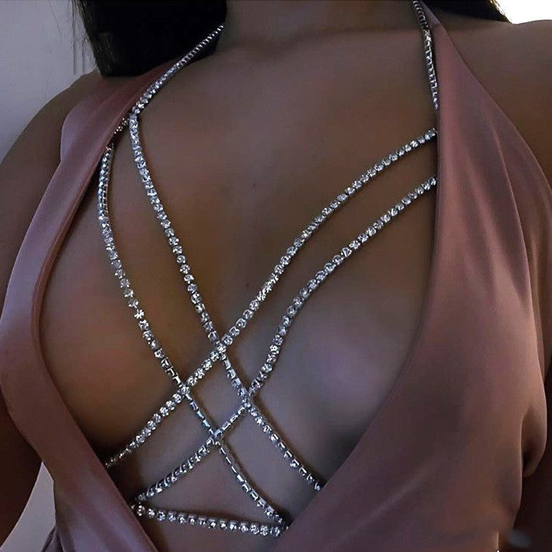 Bijoux de corps strass en croix - Chic&Shines