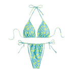 Ilona — Floral two-piece lace-up bikini