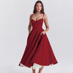 Robe longue voile ajouré – Élégance fluide et légère