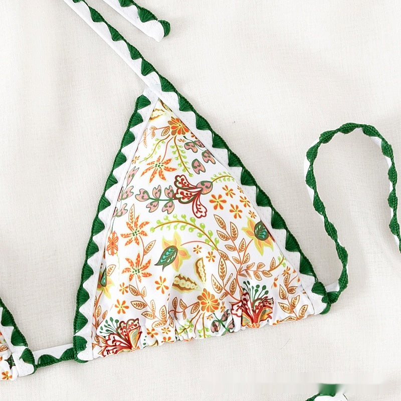 Mila — Green wrap two-piece bikini