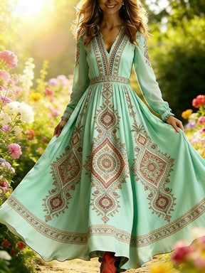 Robe florale effet 3D — Élégance casual