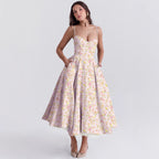 Robe longue voile ajouré – Élégance fluide et légère