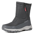 Bottes d'hiver pour femmes avec fermeture éclair latérale - Bottes de neige imperméables, antidérapantes et durables avec doublure chaude