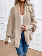 Cardigan élégant en cachemire à manches longues pour femmes, parfait pour l'automne