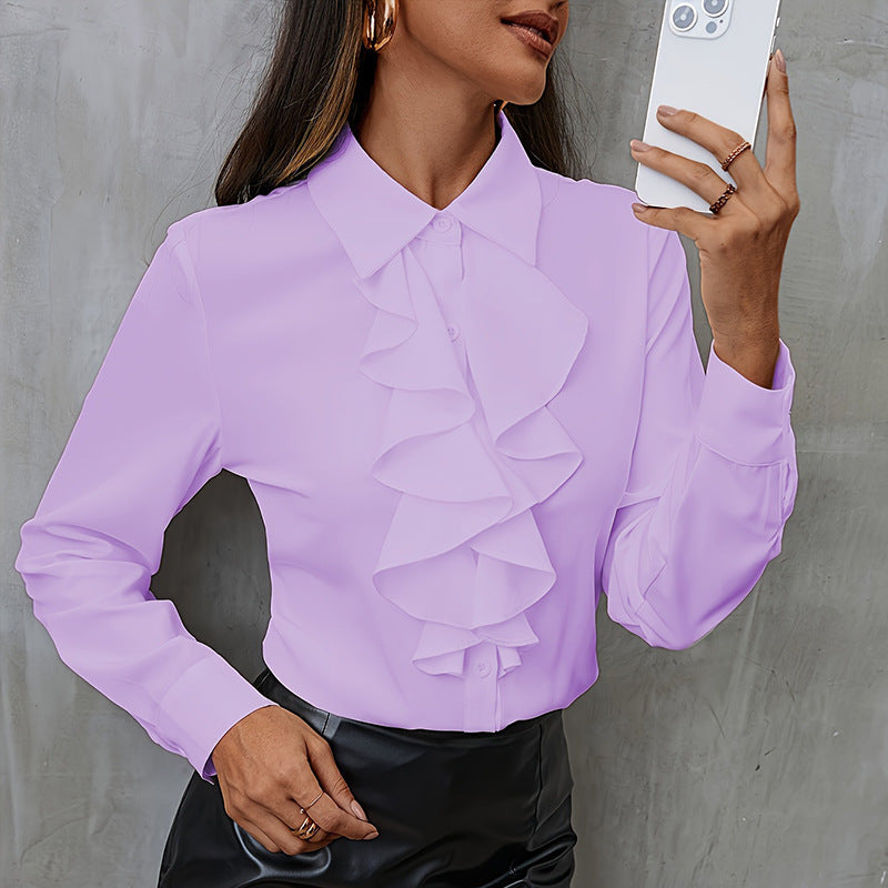 Chemise ample en mousseline à volants - Chic&Shines