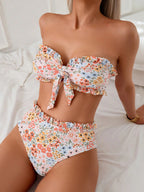 Yseult — Floral Ruffled Two-Piece Bikini