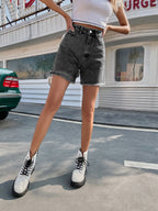 Short en jean taille haute – Coupe droite intemporelle