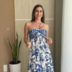 Robe tube fendue à motifs géométriques et laçage