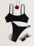 Liv — Bikini deux-pièces dos nu noir