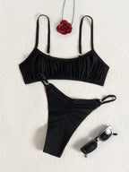 Liv — Bikini deux-pièces dos nu noir