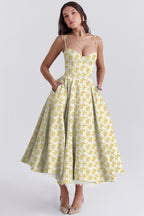 Robe longue voile ajouré – Élégance fluide et légère