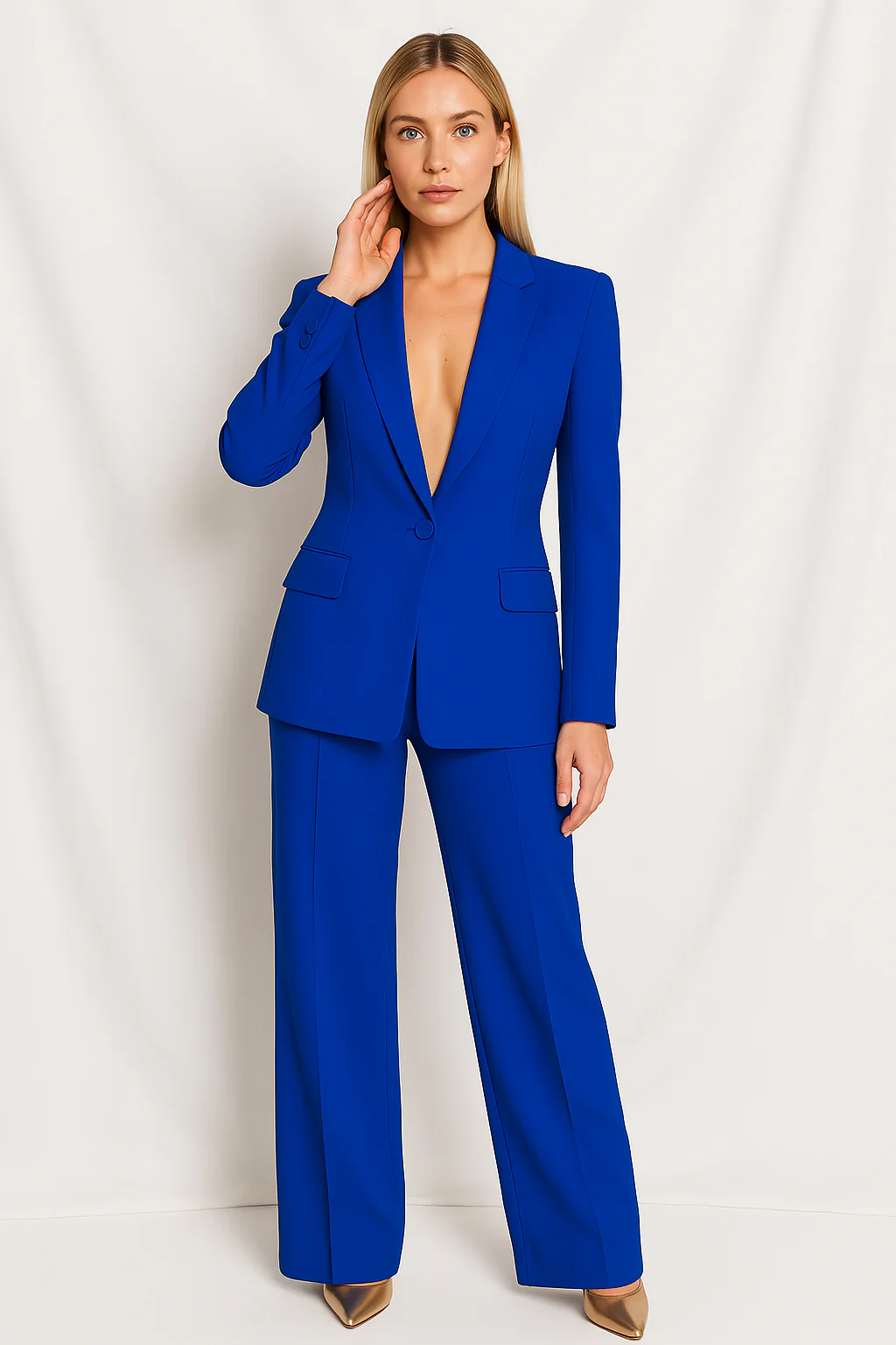 Ensemble de costumes d'automne pour femmes - Blazer et pantalon droit