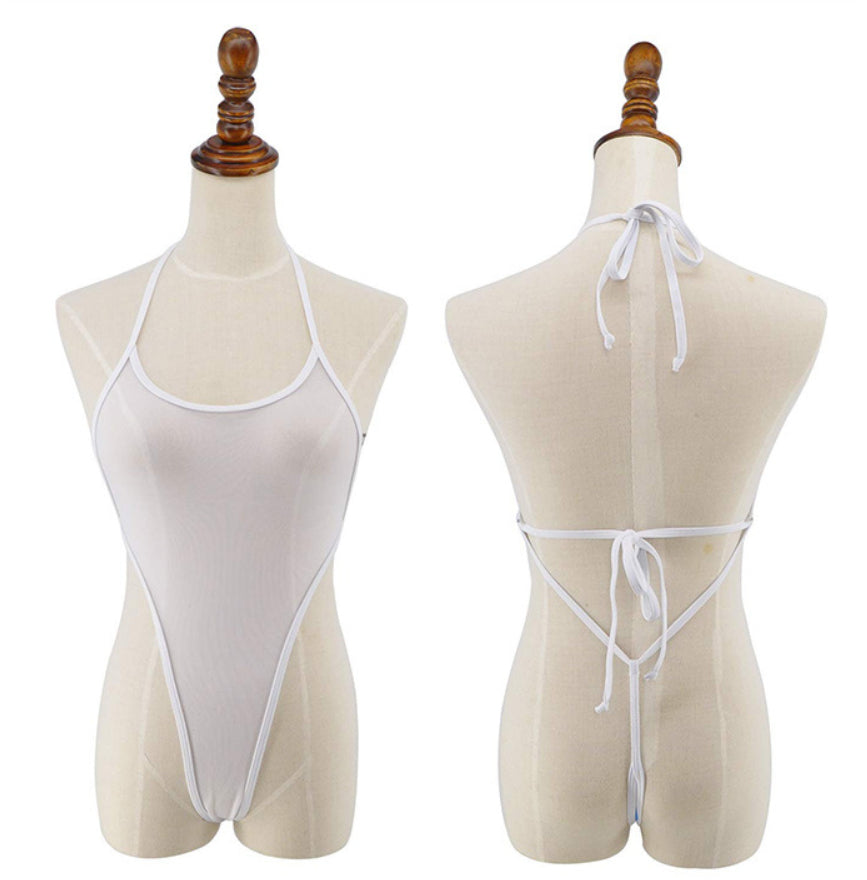 Margaux — Maillot une pièce taille haute blanc
